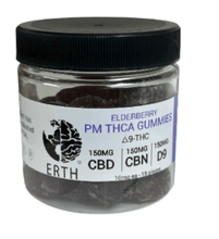 Load image into Gallery viewer, Elderberry PM Gummies – THCA + CBD + CBN | Sleep Support | 10mg per Gummy - ERTH CBD