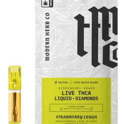 Modern Herb Co. Strawberry Cough THCA Live Resin Liquid Diamonds Cartridge (Sativa) – 1g - ERTH CBD