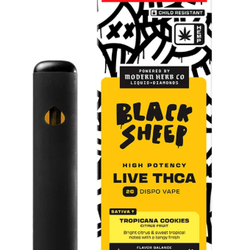 Tropicana Cookies THCA Liquid Diamonds Disposable Vape | Sativa | 2G – Black Sheep - ERTH CBD